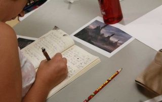 Young Writer at a desk