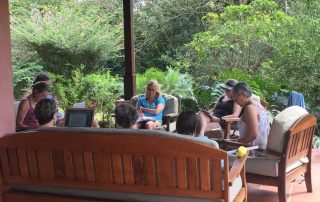 photo of participants writing in costa rica