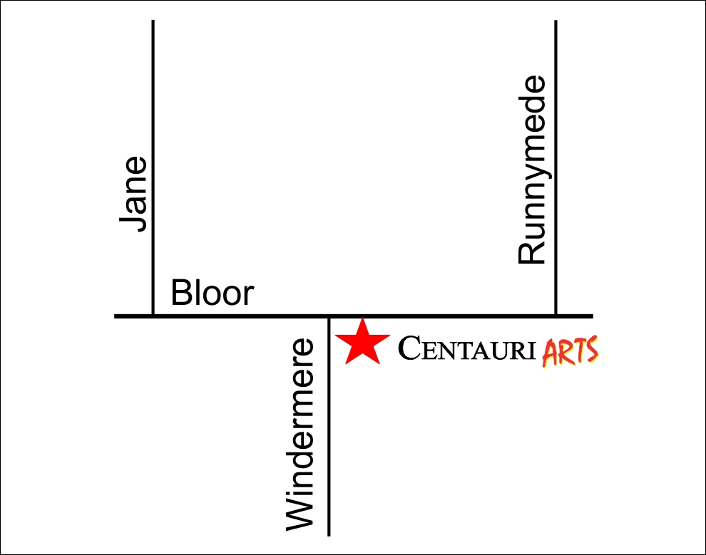 Map of Centauri Arts Location in Bloor West Village